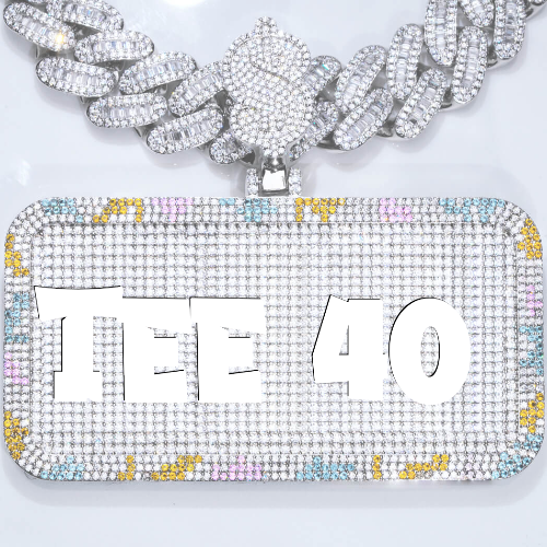 CUSTOM LETTER NECKLACE 3D COLORFUL SQUARE