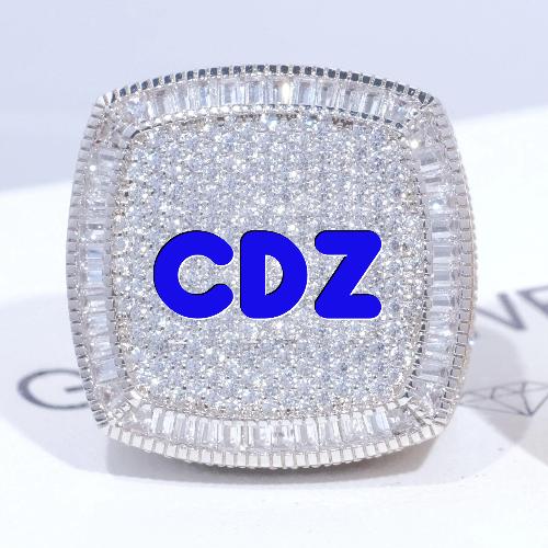 CUSTOM LETTER 3D ICED RING