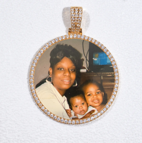 MEDIUM 3D CIRCLE CUSTOM PICTURE PENDANT