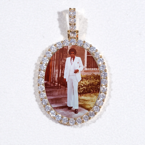 3D Oval Custom Picture Pendant
