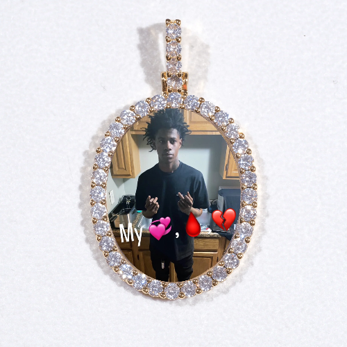 3D Oval Custom Picture Pendant