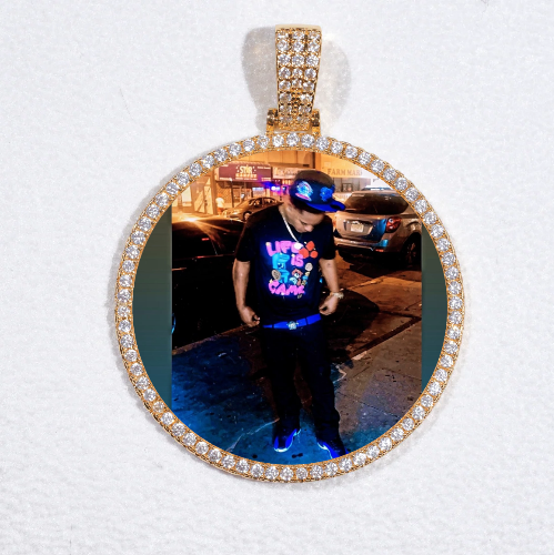 MEDIUM 3D CIRCLE CUSTOM PICTURE PENDANT
