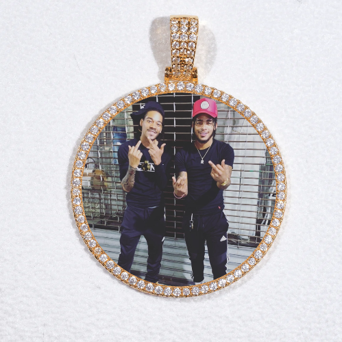 MEDIUM 3D CIRCLE CUSTOM PICTURE PENDANT