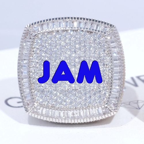 CUSTOM LETTER 3D ICED RING