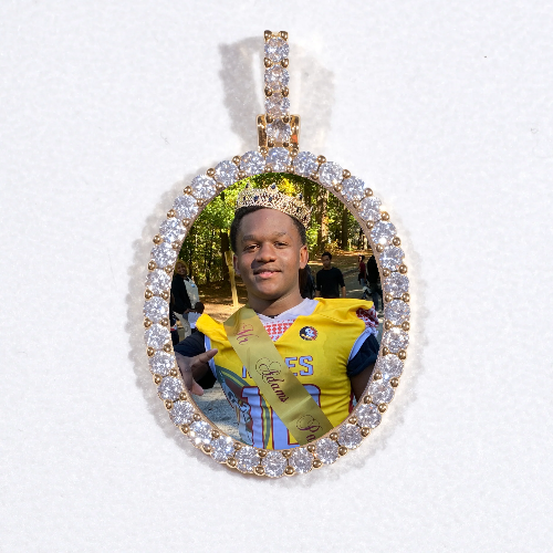 3D Oval Custom Picture Pendant