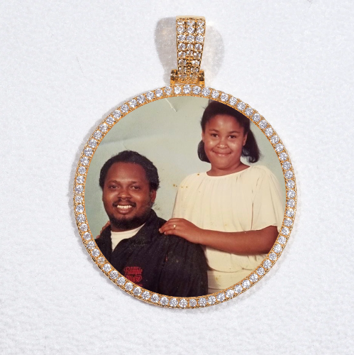 MEDIUM 3D CIRCLE CUSTOM PICTURE PENDANT