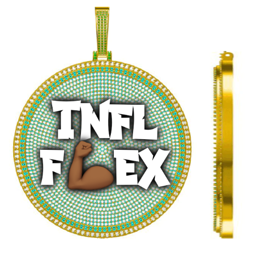 CUSTOM LETTER NECKLACE 3D BIG DISC