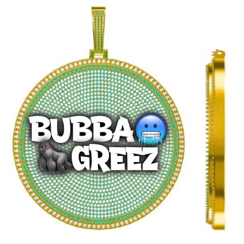 CUSTOM LETTER NECKLACE 3D BIG DISC