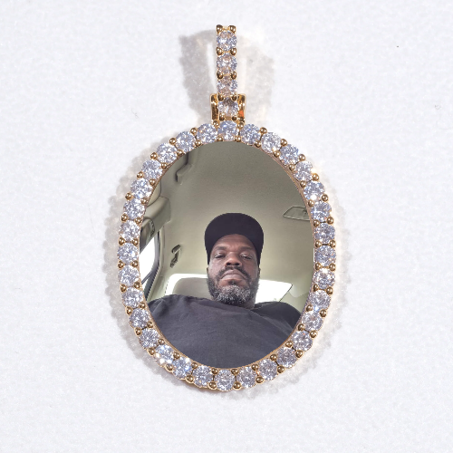3D Oval Custom Picture Pendant