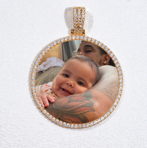 MEDIUM 3D CIRCLE CUSTOM PICTURE PENDANT