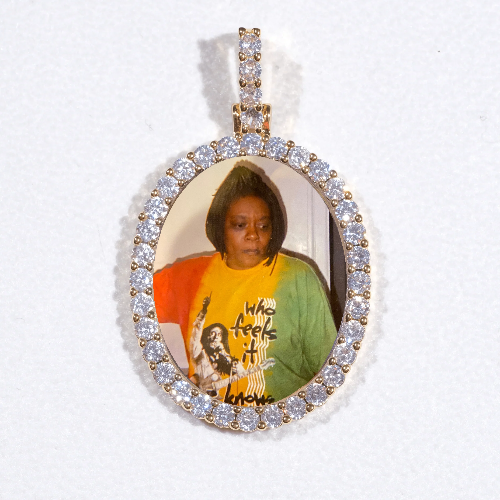 3D Oval Custom Picture Pendant