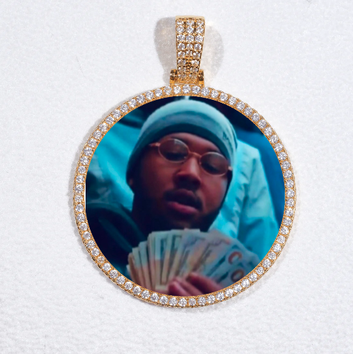 MEDIUM 3D CIRCLE CUSTOM PICTURE PENDANT