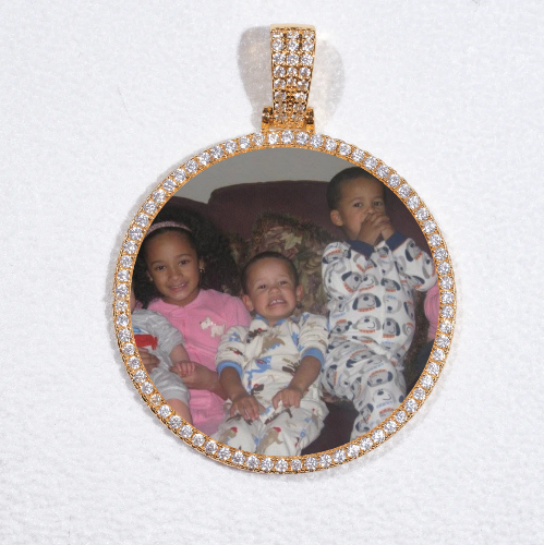 MEDIUM 3D CIRCLE CUSTOM PICTURE PENDANT