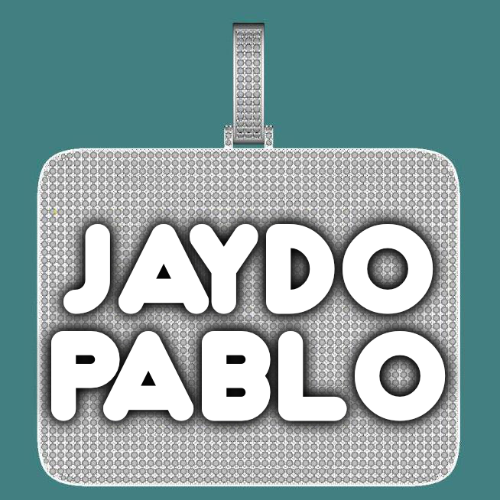 CUSTOM LETTER NECKLACE 3D BIG SQUARE