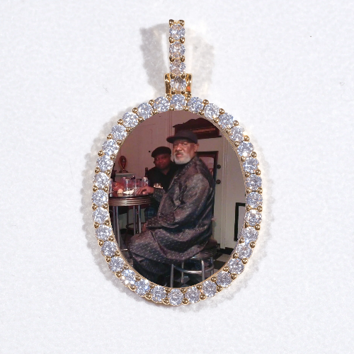 3D Oval Custom Picture Pendant