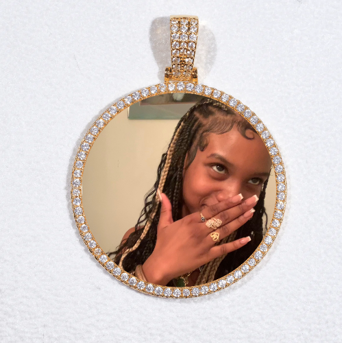 MEDIUM 3D CIRCLE CUSTOM PICTURE PENDANT