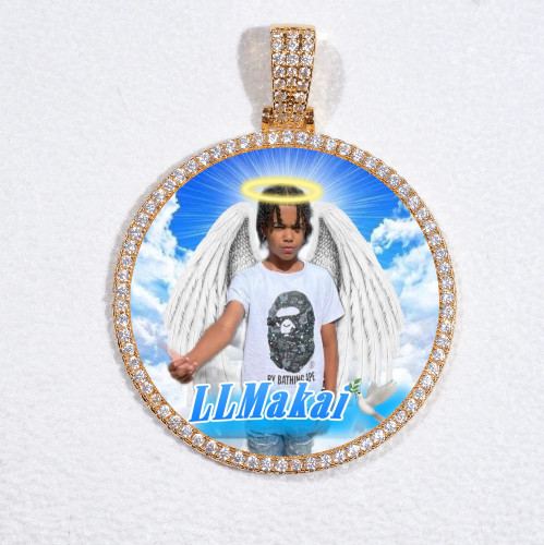 MEDIUM 3D CIRCLE CUSTOM PICTURE PENDANT