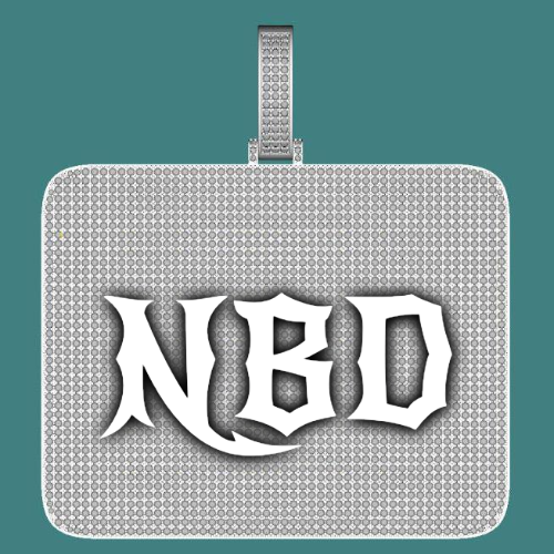 CUSTOM LETTER NECKLACE 3D BIG SQUARE
