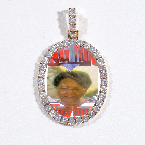 3D Oval Custom Picture Pendant