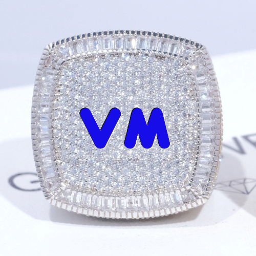 CUSTOM LETTER 3D ICED RING