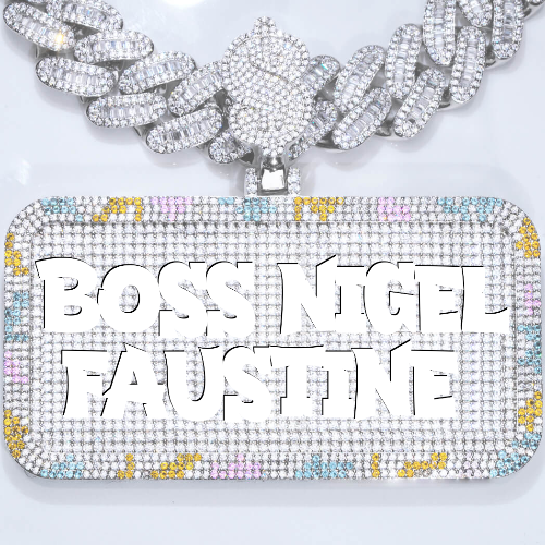 CUSTOM LETTER NECKLACE 3D COLORFUL SQUARE