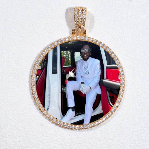MEDIUM 3D CIRCLE CUSTOM PICTURE PENDANT