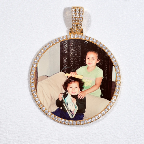 MEDIUM 3D CIRCLE CUSTOM PICTURE PENDANT