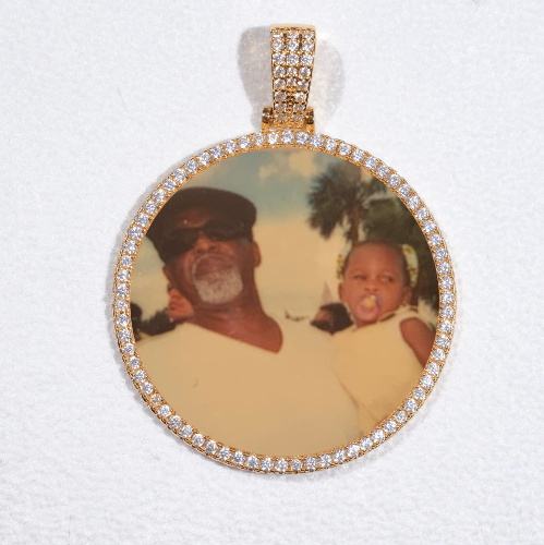 MEDIUM 3D CIRCLE CUSTOM PICTURE PENDANT