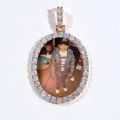 3D Oval Custom Picture Pendant