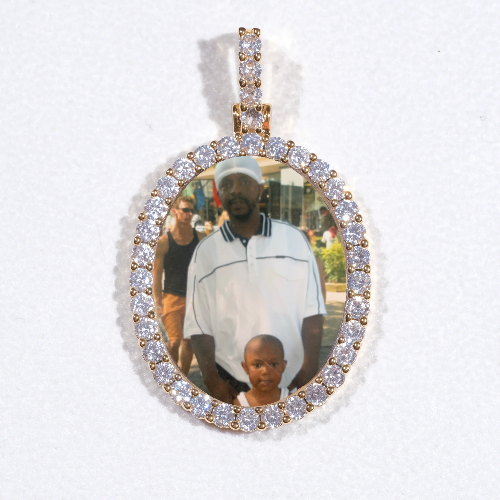 3D Oval Custom Picture Pendant