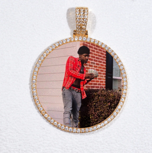 MEDIUM 3D CIRCLE CUSTOM PICTURE PENDANT