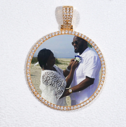 MEDIUM 3D CIRCLE CUSTOM PICTURE PENDANT