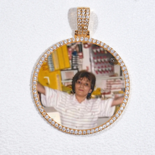 MEDIUM 3D CIRCLE CUSTOM PICTURE PENDANT