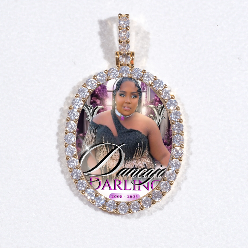 3D Oval Custom Picture Pendant