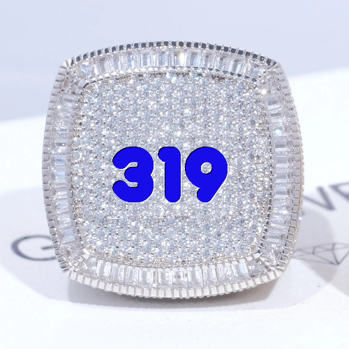 CUSTOM LETTER 3D ICED RING