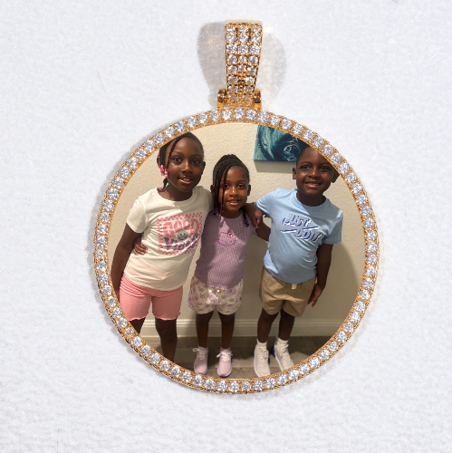 MEDIUM 3D CIRCLE CUSTOM PICTURE PENDANT