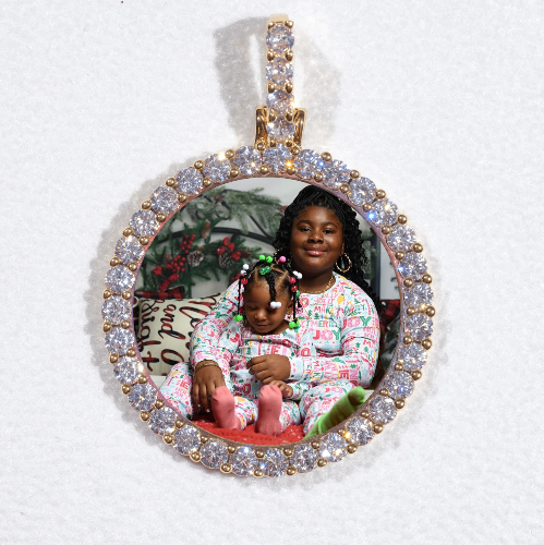 3D CIRCLE CUSTOM PICTURE PENDANT SMALL SIZE