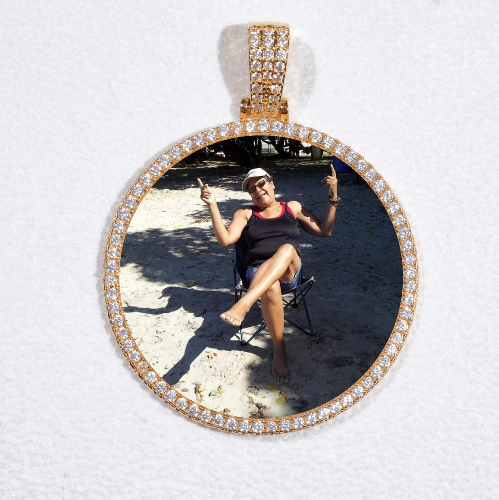 MEDIUM 3D CIRCLE CUSTOM PICTURE PENDANT