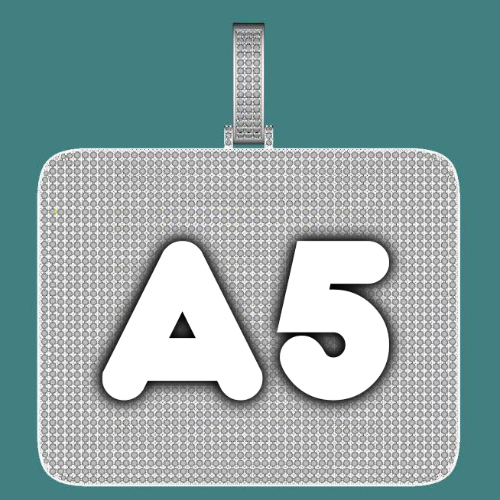 CUSTOM LETTER NECKLACE 3D BIG SQUARE