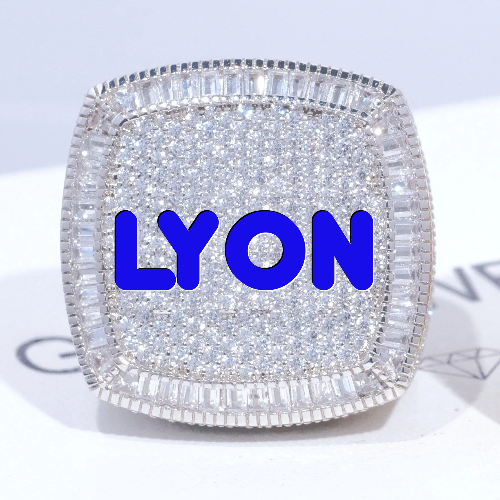 CUSTOM LETTER 3D ICED RING