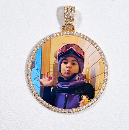 MEDIUM 3D CIRCLE CUSTOM PICTURE PENDANT
