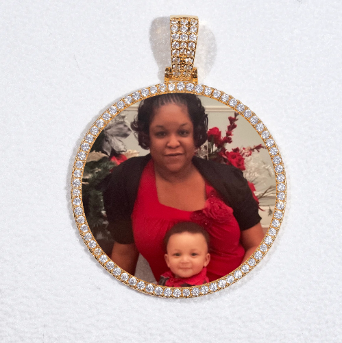 MEDIUM 3D CIRCLE CUSTOM PICTURE PENDANT