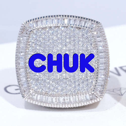 CUSTOM LETTER 3D ICED RING