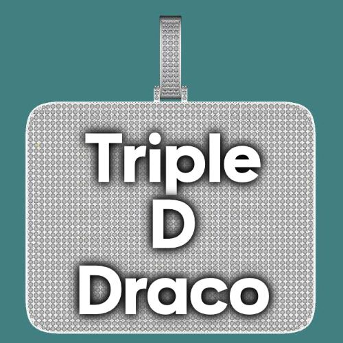 CUSTOM LETTER NECKLACE 3D BIG SQUARE