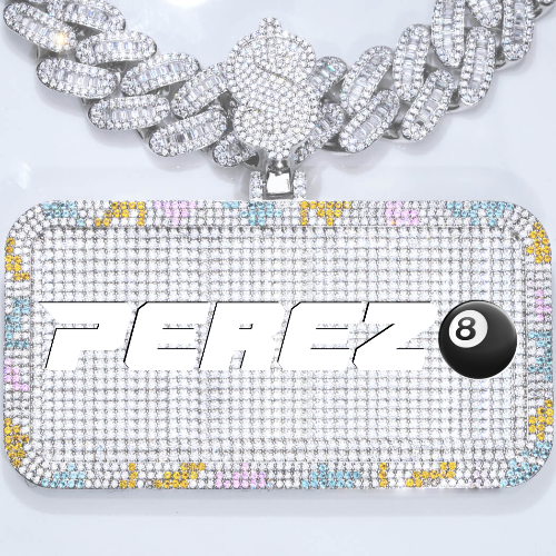 CUSTOM LETTER NECKLACE 3D COLORFUL SQUARE