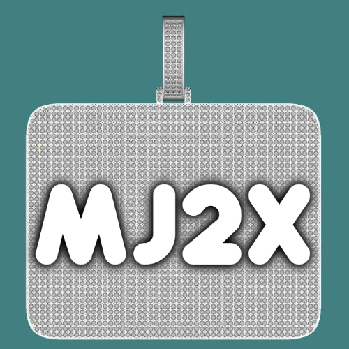 CUSTOM LETTER NECKLACE 3D BIG SQUARE