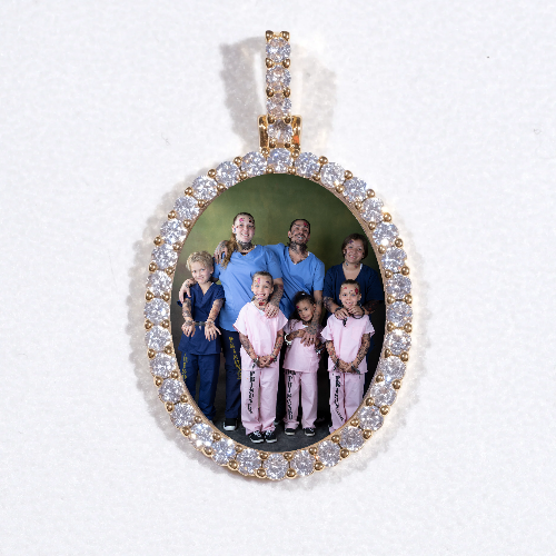 3D Oval Custom Picture Pendant