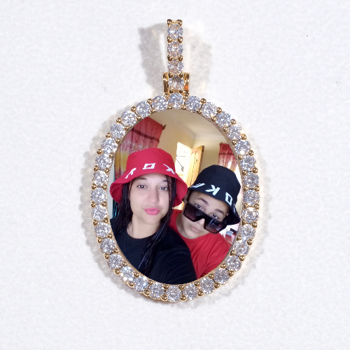 3D Oval Custom Picture Pendant