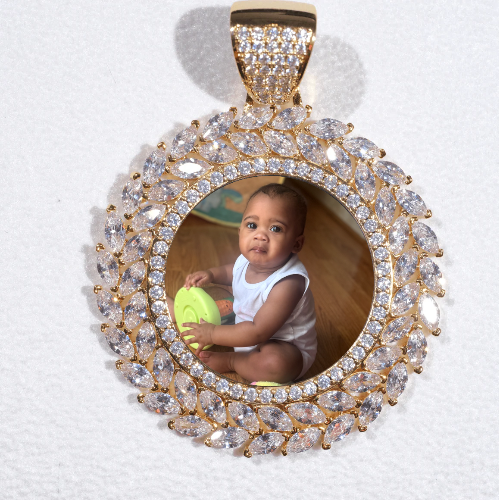 Large 3D Wheat Ear Custom Picture Pendant