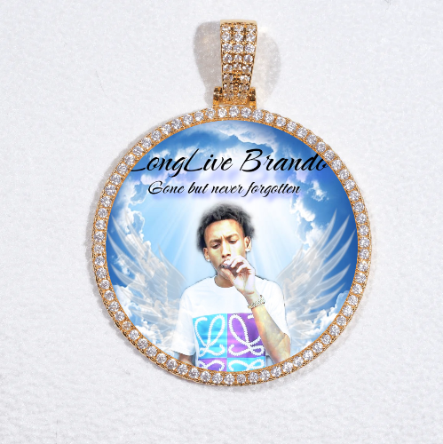 MEDIUM 3D CIRCLE CUSTOM PICTURE PENDANT